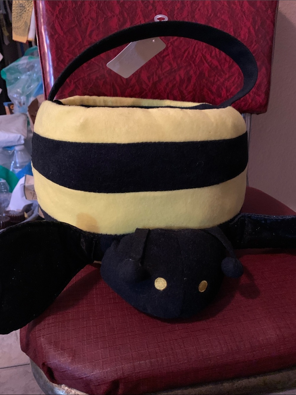 Plush Bee Candy Bag for Kids - Yellow and Black